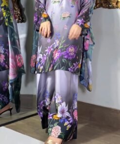 Alternative view of Pakistani inspire Printed Micro Stretch 3-Piece Set